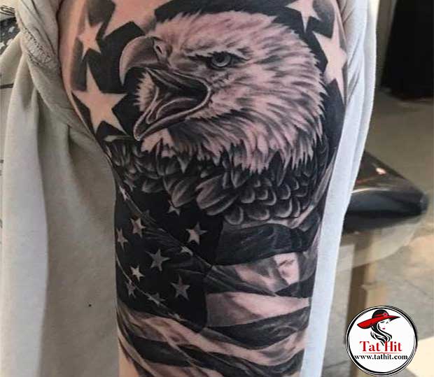 Patriotic-eagle-tattoos