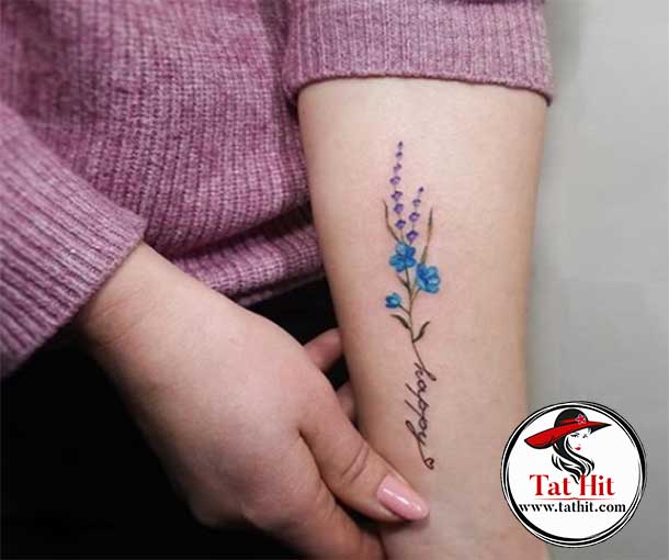 lavender with text tattoo ideas