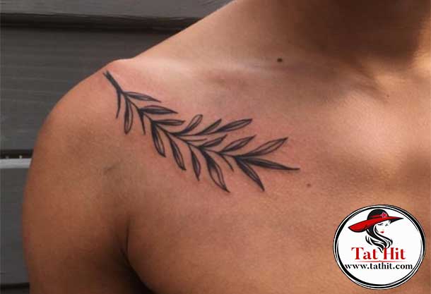 olive branch tattoo collarbone