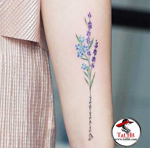 simple lavender tattoo