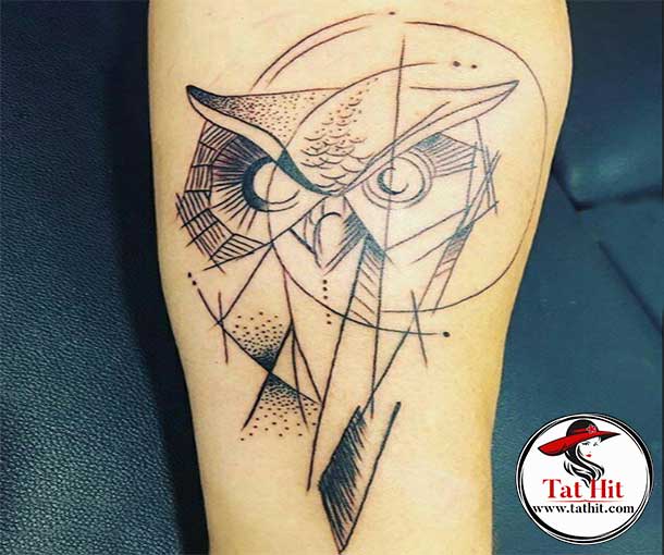 Geometric owl tattoo ideas