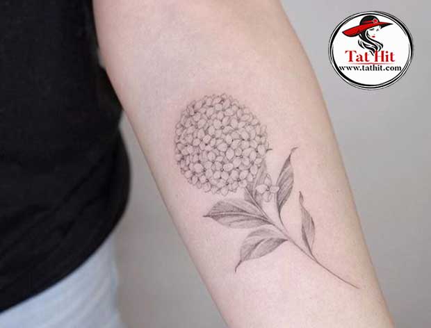 minimalist Hydrangea tattoo ideas