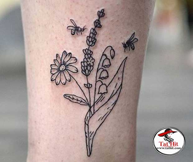 Lily Of The Valley Tattoo with Daffodils
