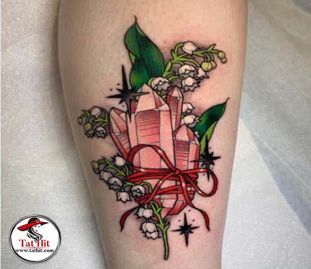 Bucket Of Lily Of The Valley Tattoo