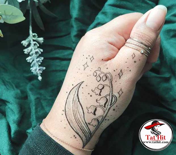 Lily Of The Valley Tattoo On Hand