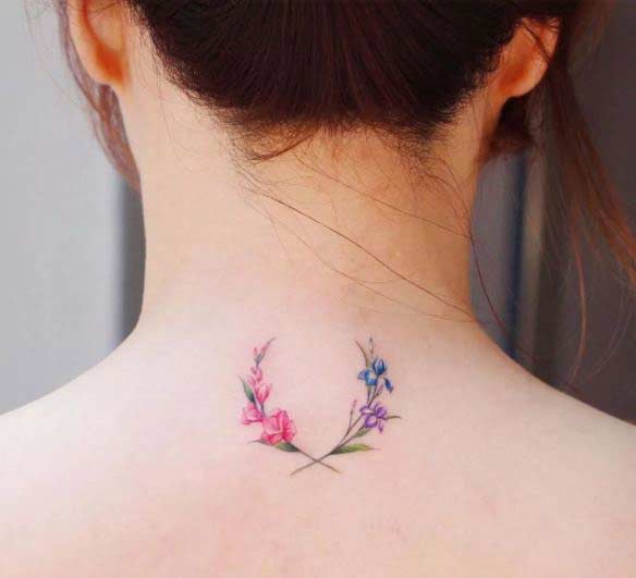 gladiolus tattoo for women