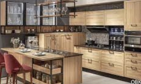 Wood kitchen cabinet